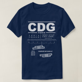 Paris Charles De Gaulle Airport CDG Tee Shirt:
