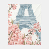 Paris Cherry Blossoms Fleecedecke (Vorderseite)