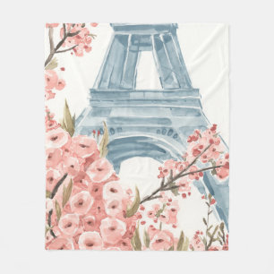 Paris Cherry Blossoms Fleecedecke