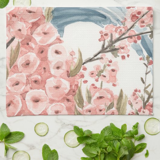 Paris Cherry Blossoms Geschirrtuch (Gefaltet)