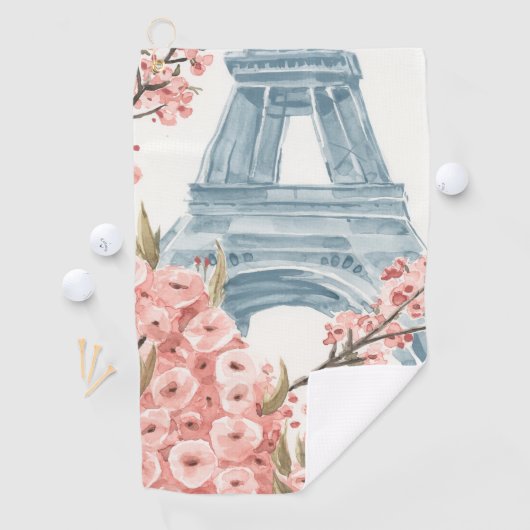 Paris Cherry Blossoms Golfhandtuch (Insitu)