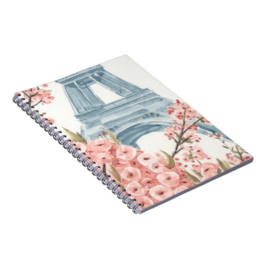 Paris Cherry Blossoms Notizblock (Rechte Seite)