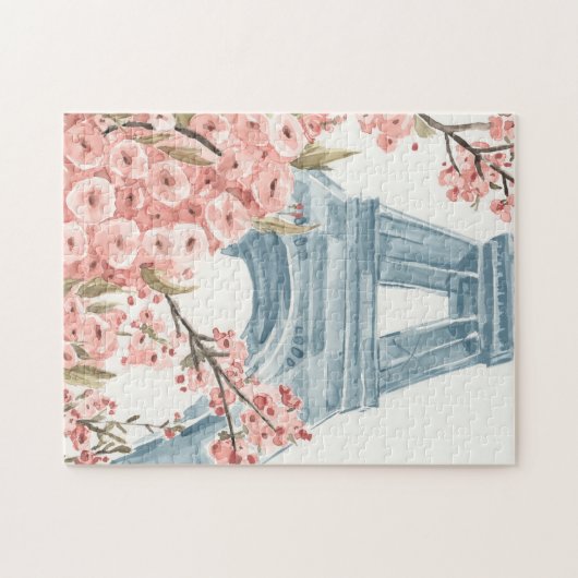 Paris Cherry Blossoms Puzzle (Horizontal)