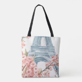 Paris Cherry Blossoms Tasche (Rückseite)