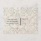 Paris Chic Elegant Eiffel Tower Save the Date Ankündigungspostkarte (Rückseite)