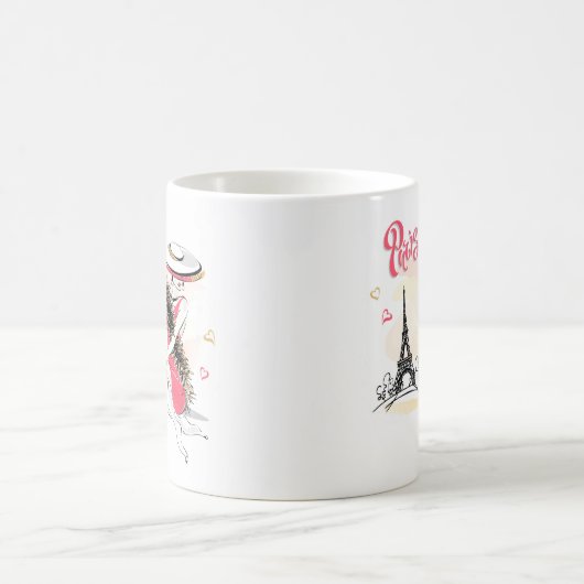 Paris Chic Modern modische Frau Kaffeetasse (Mittel)
