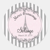 Paris Chic runde personalisierte Dankeschön-Kreis