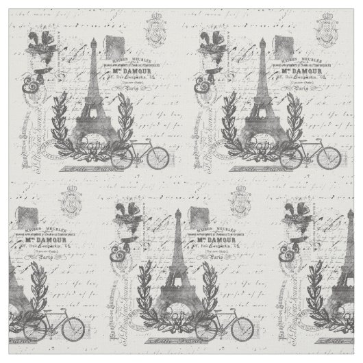 Paris-Chic-Skript Stoff (Muster)
