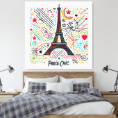 Paris Chic Vibes #1 Leinwanddruck (Insitu (Schlafzimmer))