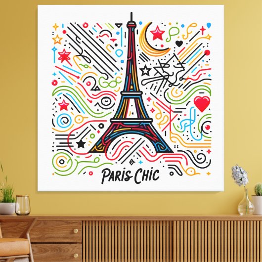 Paris Chic Vibes #1 Leinwanddruck (Insitu (Wohnzimmer))