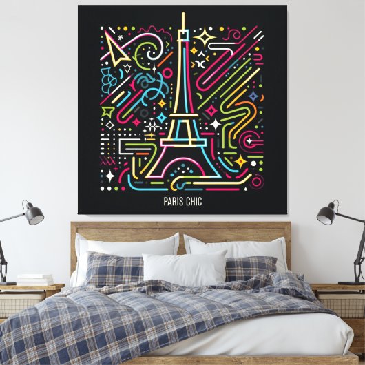 Paris Chic Vibes #5 Leinwanddruck (Insitu (Schlafzimmer))