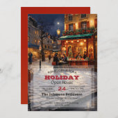 Paris Christmas Art Einladung (Vorne/Hinten)