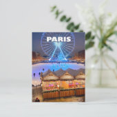 Paris Christmas Wonder Postkarte (Stehend Vorderseite)