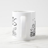 Paris City Doodle Jumbo-Tasse (Rückseite)