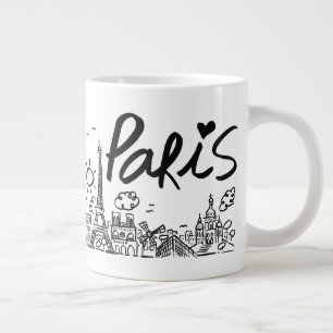 Paris City Doodle Jumbo-Tasse