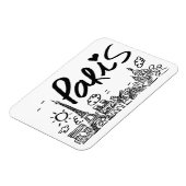 Paris City Doodle Magnet (Linke Seite)