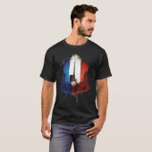 Paris City Illustration With Eiffel Tower French F T-Shirt (Vorne ganz)