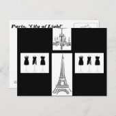 Paris City of Light Eiffel Tower Französische Post Postkarte (Vorne/Hinten)