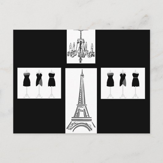 Paris City of Light Eiffel Tower Französische Post Postkarte (Vorderseite)