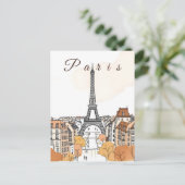Paris City Postkarte (Stehend Vorderseite)