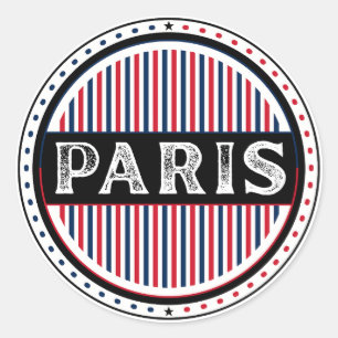 Paris City Pride Emblem – Französische Identität Runder Aufkleber