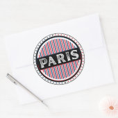 Paris City Pride Emblem – French Identity Runder Aufkleber (Umschlag)