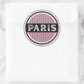 Paris City Pride Emblem – French Identity Runder Aufkleber (Tasche)