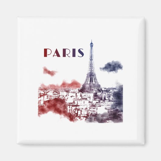 Paris City Skyline Eifel Tower Travel Frankreich Magnet (Vorne)