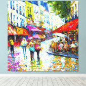 Paris City Street Scene Leinwanddruck (Insitu (Holzboden))