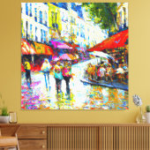 Paris City Street Scene Leinwanddruck (Insitu (Wohnzimmer))