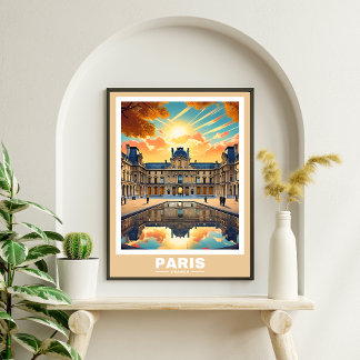Paris Cityscape - Iconic Sehenswürdigkeiten Poster