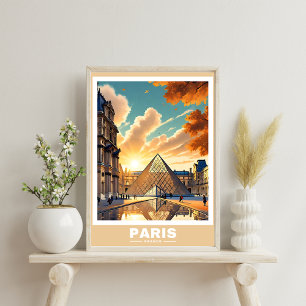 Paris Cityscape - Iconic Sehenswürdigkeiten Poster