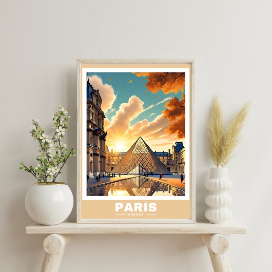Paris Cityscape - Iconic Sehenswürdigkeiten Poster