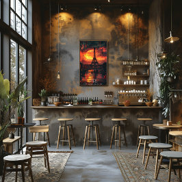 París: Ciudad de Luz, Ciudad de Amor - Atardecer Poster