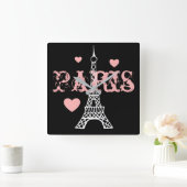 Paris Clock Quadratische Wanduhr (Zuhause)