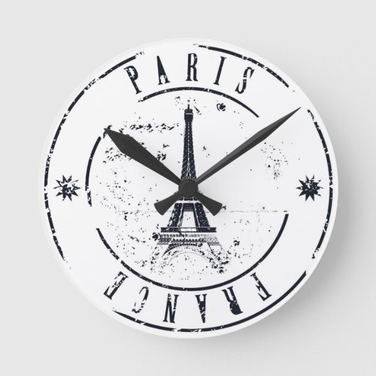 Paris Clock Runde Wanduhr (Vorderseite)