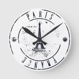 Paris Clock Runde Wanduhr