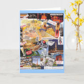 Paris-Collage Notecard Karte (Gelbe Blume)