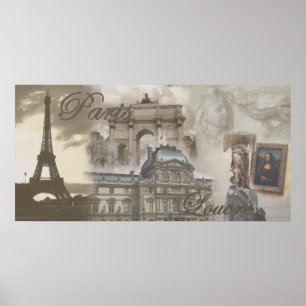 Paris-Collage Poster