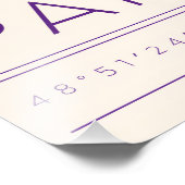 Paris Coordinates Map Poster – Minimal City Street (Ecke)