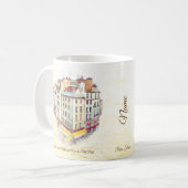 Paris Corner View Saint Michel & Rue du Petit Pont Kaffeetasse (Vorderseite Links)