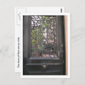 Paris Courtyard Door Postkarte (Vorne/Hinten)