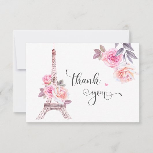 Paris Danke, Card, Florentiner Eiffelturm Dankeskarte (Vorderseite)