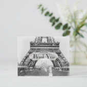 Paris Dankeschön Postkarte (Stehend Vorderseite)