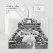 Paris Dankeschön Postkarte (Vorne/Hinten)