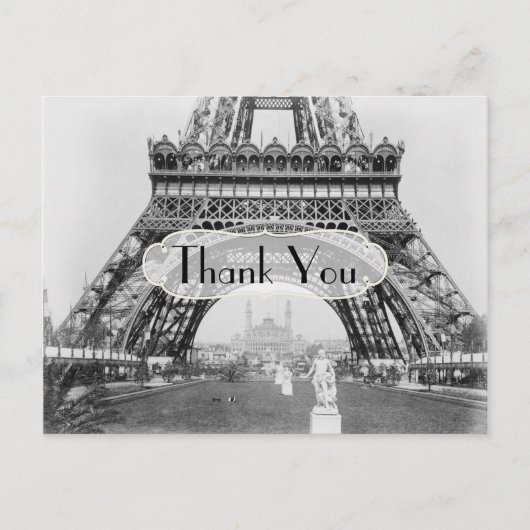 Paris Dankeschön Postkarte (Vorderseite)