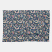 Paris Dark Icons Chic Design Geschirrtuch (Horizontal)