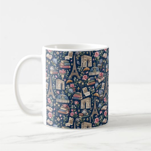 Paris Dark Icons Chic Design Kaffeetasse (Links)