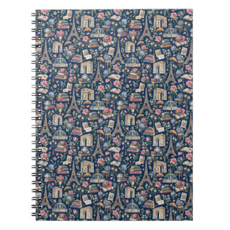 Paris Dark Icons Chic Design Notizblock