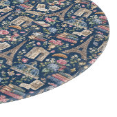 Paris Dark Icons Chic Design Schneidebrett (Ecke)